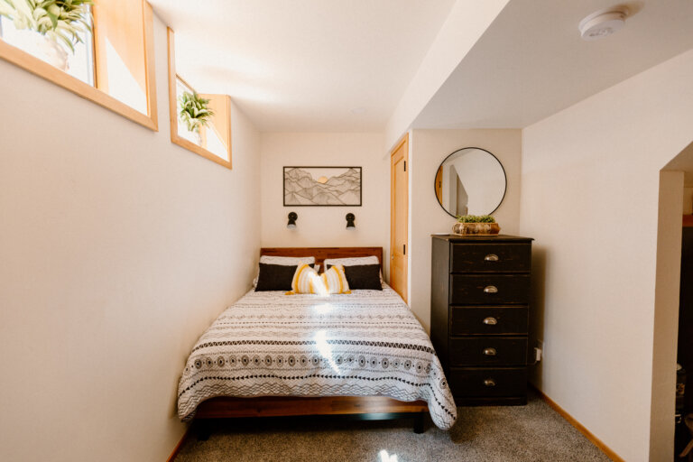 Downstairs Queen Bedroom with ensuite bathroom